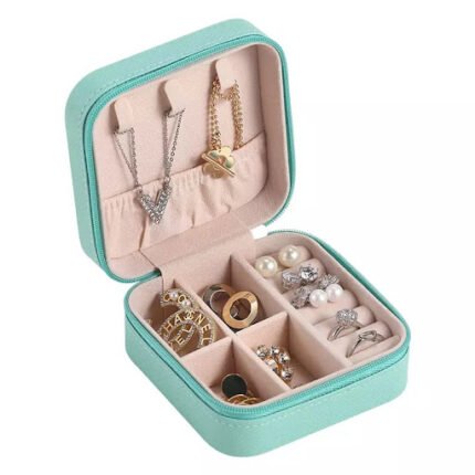 Small PU Leather Jewelry Box - Green