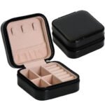 Small PU Leather Jewelry Box - Black