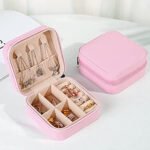 Small PU Leather Jewelry Box - Pink