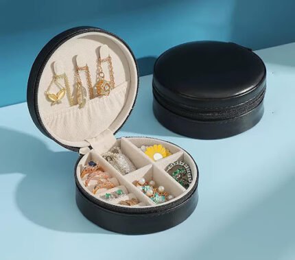 Mini Jewelry Box Round - Black